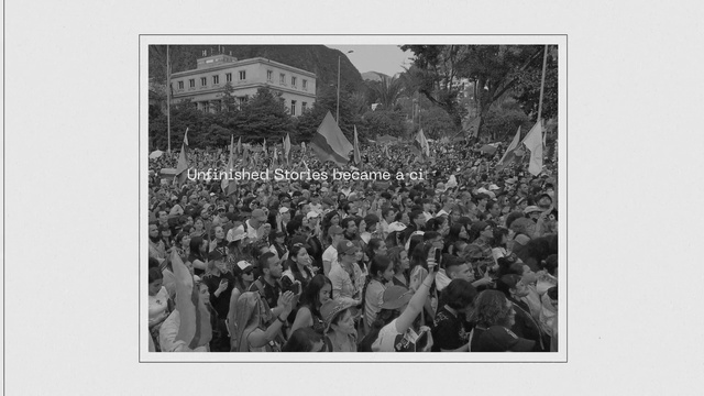 Video Reference: Building, Window, Adaptation, Font, Tree, Monochrome photography, Monochrome, Event, Crowd, Art