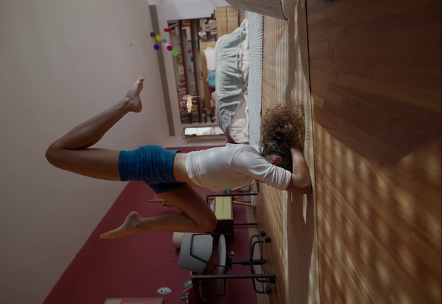 Video Reference: Building, Wood, Floor, Art, Window, Stairs, Thigh, Hardwood, Human leg, Ceiling