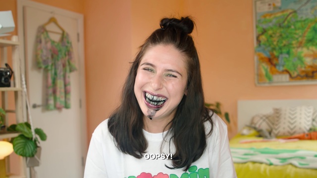 Video Reference: Smile, Eyebrow, Tooth, Eyelash, Mouth, Green, Jaw, Ear, Happy, Gesture