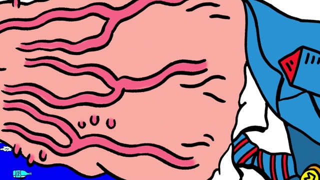 Video Reference: Vertebrate, White, Mouth, Organ, Natural environment, Organism, Textile, Sleeve, Orange, Mammal