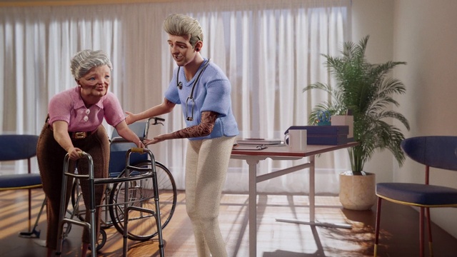 Video Reference: Plant, Wheel, Furniture, Smile, Tire, Flowerpot, Houseplant, Wheelchair, Chair, Curtain