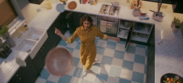Video Reference: Cabinetry, Flooring, Drawer, Kitchen, Floor, Kitchen appliance, Chest of drawers, Fun, Countertop, Art