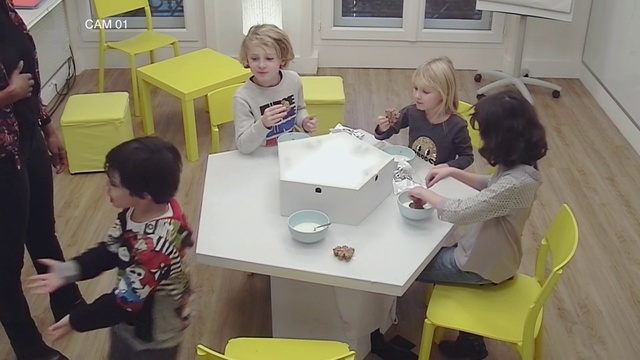 Video Reference: Jeans, Table, Furniture, Chair, Sharing, Yellow, Window, Desk, Adaptation, Building