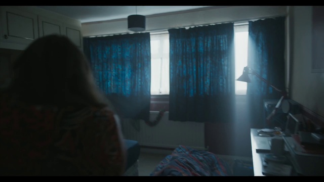 Video Reference: Window, Building, Curtain, Interior design, Tints and shades, Shade, Window treatment, Wood, Darkness, Linens