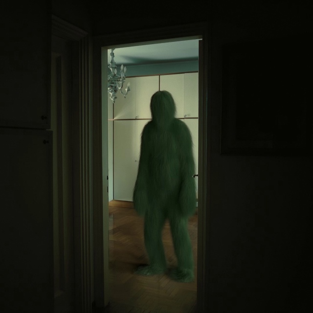 Video Reference: Art, Tints and shades, Fixture, Darkness, Door, Glass, Visual arts, Shadow, Room, Midnight