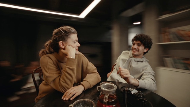 Video Reference: Smile, Tableware, Flash photography, Drinkware, Fun, Happy, Drink, Event, Plate, Conversation