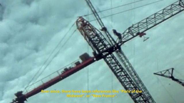 Video Reference: Sky, Cloud, Composite material, Crane, Electricity, Engineering, Urban design, Overhead power line, Public utility, Metal