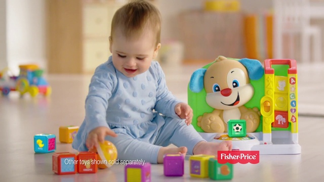 Video Reference: Baby playing with toys, Photograph, Product, Happy, Toy, Yellow, Baby, Fun, Sharing, Toddler