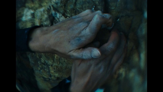 Video Reference: Sculpture, Organism, Gesture, Art, Wood, Artifact, Statue, Darkness, Electric blue, Human leg