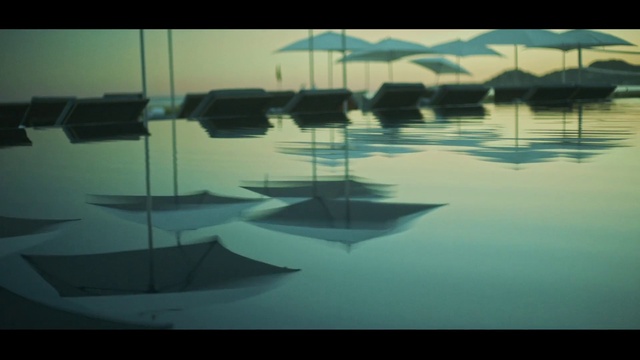 Video Reference: Water, Rectangle, Shade, Sky, Art, Aqua, Morning, Font, Tints and shades, Glass