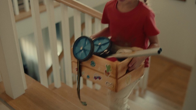 Video Reference: Arm, Wood, Wheel, Flooring, Toy, Hardwood, Wood stain, T-shirt, Wrist, Thigh