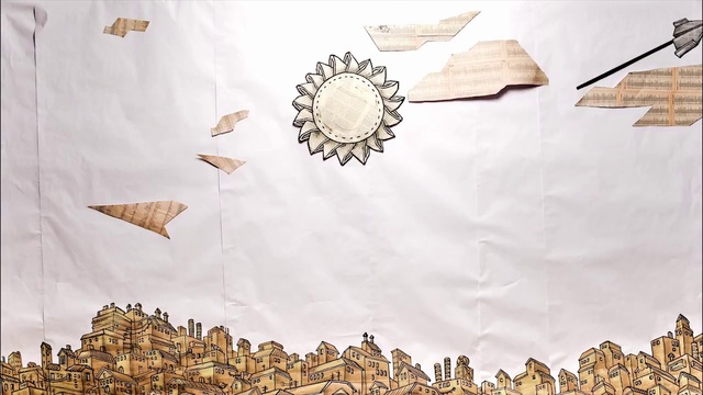 Video Reference: Brown, White, Wood, Font, Line, Art, Tints and shades, Pattern, Ceiling, Linens