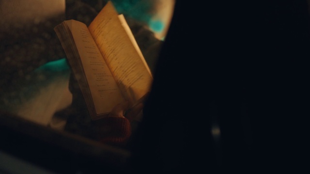 Video Reference: Sky, Wood, Cloud, Tints and shades, Publication, Electric blue, Darkness, Paper, Shadow, Fashion accessory