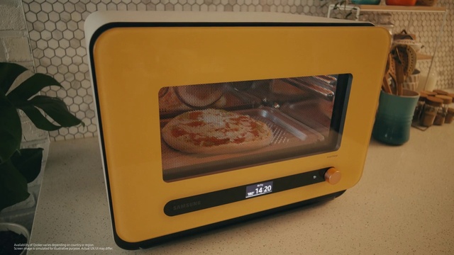 Video Reference: Kitchen appliance, Toaster oven, Gas, Rectangle, Heat, Microwave oven, Wood, Flowerpot, Home appliance, Oven