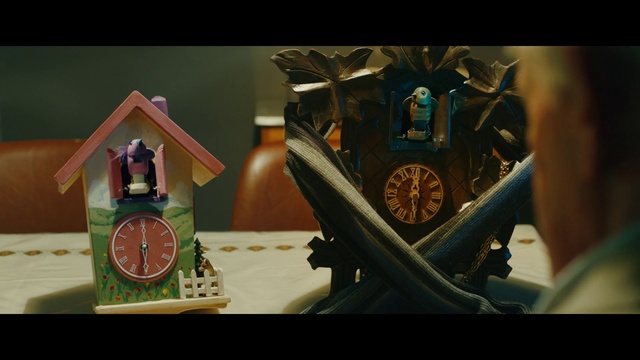 Video Reference: Clock, Alarm clock, Font, Quartz clock, Art, Fashion accessory, Electric blue, Measuring instrument, Antique, Glass