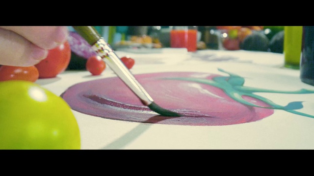 Video Reference: Purple, Tableware, Finger, Violet, Table, Magenta, Plate, Paint, Art, Recreation