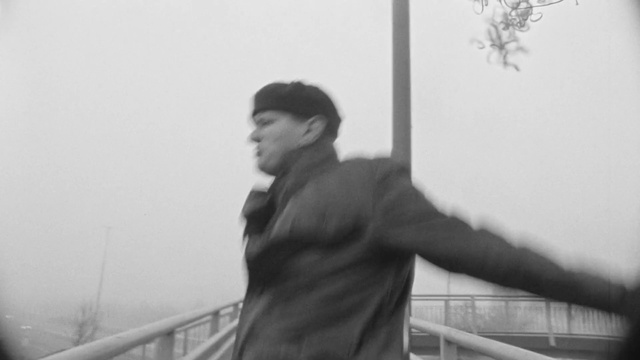 Video Reference: Sky, Flash photography, Gesture, Grey, Black-and-white, Style, Happy, Elbow, Monochrome photography, Monochrome