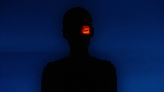 Video Reference: Neck, Flash photography, Gesture, Eyewear, Art, Electric blue, Sky, Darkness, Lens flare, Backlighting