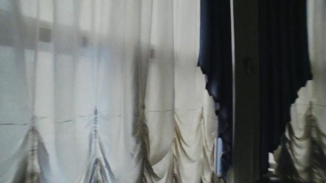 Video Reference: Window, Sleeve, Wood, Curtain, Tints and shades, Shade, Fashion design, Window treatment, Linens, Window covering