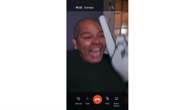 Video Reference: Smile, Eyebrow, Gesture, Communication Device, Font, Screenshot, Electronic device, Gadget, Selfie, Multimedia