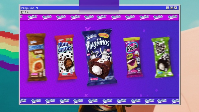Video Reference: Product, Purple, Font, Material property, Electric blue, Magenta, Rectangle, Screenshot, Advertising, Animation