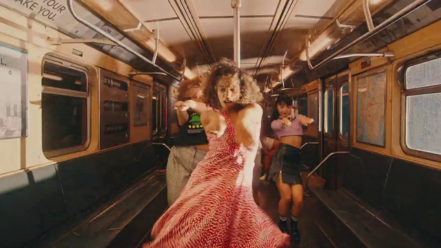 Video Reference: Clothing, Train, Land vehicle, Window, Dress, Vehicle, Flash photography, Rolling stock, Railway, Suit