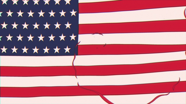 Video Reference: Flag, Flag of the united states, Font, Rectangle, Parallel, Pattern, Flag Day (USA), Electric blue, Slope, Symmetry