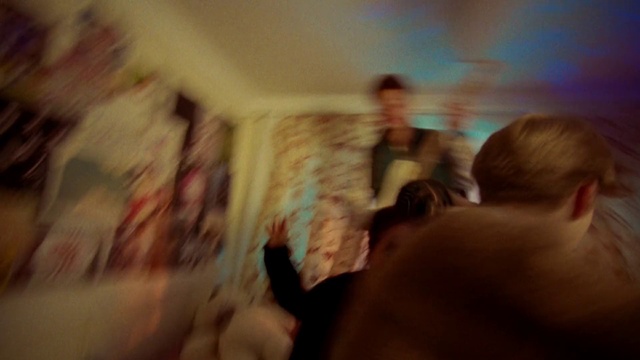 Video Reference: Tints and shades, Event, Fun, Crowd, Art, Magenta, Fashion design, Room, Visual arts, Font