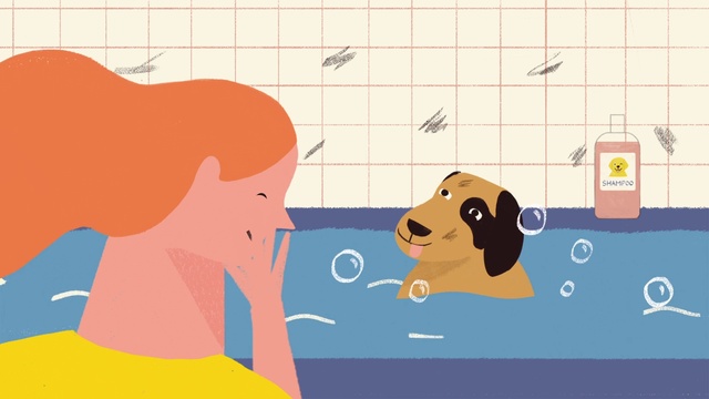 Video Reference: Dog, Cartoon, Gesture, Art, Line, Happy, Font, Snout, Sharing, Drawing