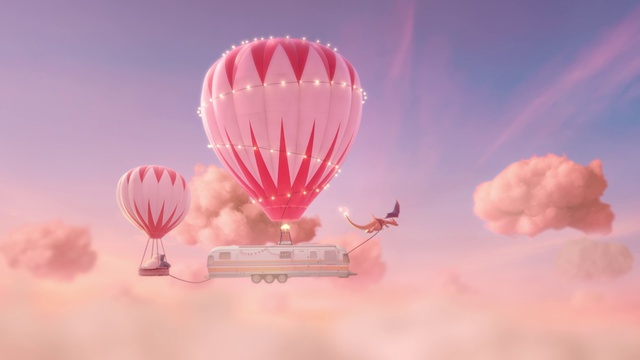 Video Reference: Sky, Aerostat, Cloud, Hot air ballooning, Hot air balloon, Balloon, Gesture, Air travel, Vehicle, Pink