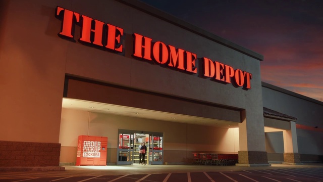 Video Reference: Architecture, Line, Fixture, Font, Facade, Gas, Commercial building, Signage, Retail, Building