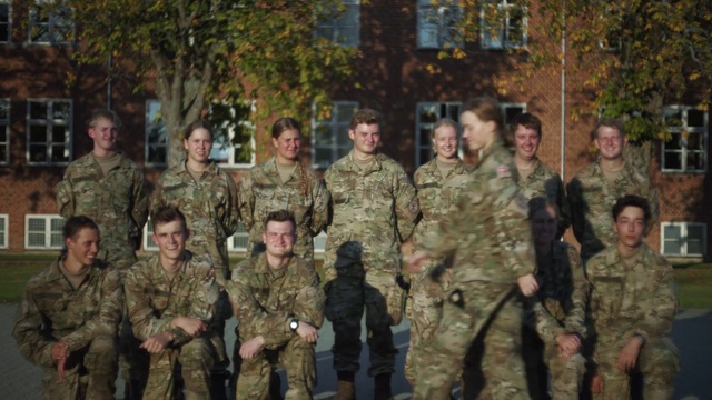 Video Reference: Squad, Camouflage, Military camouflage, Cargo pants, Marines, Military uniform, Military person, Non-commissioned officer, Headgear, Tree