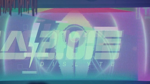 Video Reference: Purple, Violet, Pink, Font, Magenta, Electric blue, Display device, Pattern, Visual effect lighting, Art