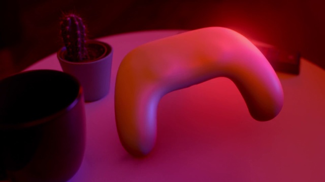 Video Reference: Drinkware, Purple, Cup, Pink, Finger, Violet, Material property, Magenta, Serveware, Art