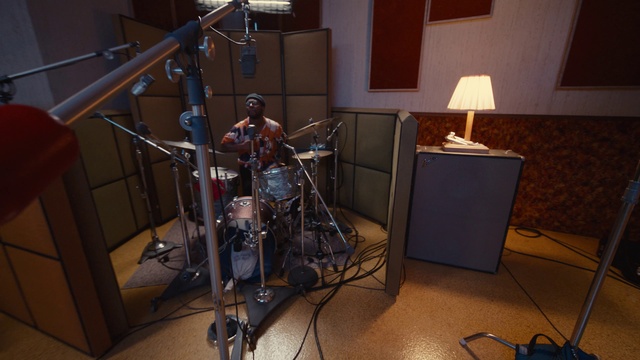 Video Reference: Musical instrument, Drum, Lamp, Idiophone, Building, Table, Musical instrument accessory, Cymbal, Electronic instrument, Membranophone