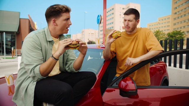 Video Reference: Sky, Motor vehicle, Gesture, Vehicle, Car, Food, Leisure, Fun, Travel, Recreation