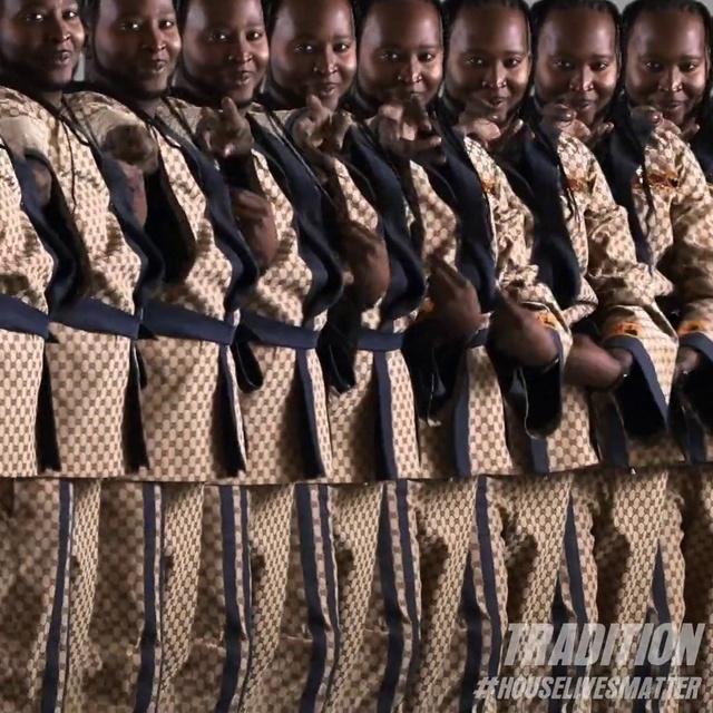 Video Reference: Smile, Outerwear, Military uniform, Crew, Pattern, Fashion design, Happy, Event, Uniform, Team