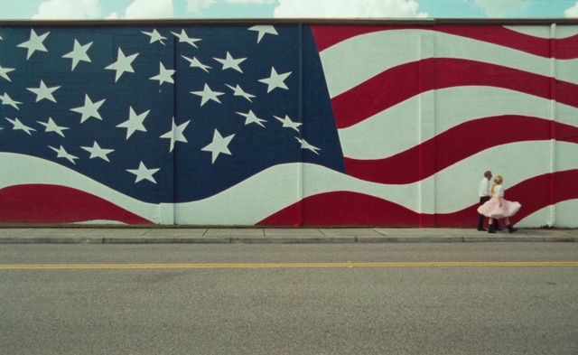 Video Reference: Flag of the united states, Asphalt, Road surface, Tints and shades, Art, Cloud, Pattern, Electric blue, Automotive wheel system, Flag Day (USA)