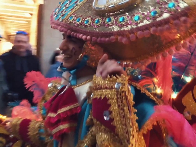 Video Reference: Light, Temple, Headgear, Fun, Entertainment, Event, Tradition, Public event, Chinese new year, Ritual