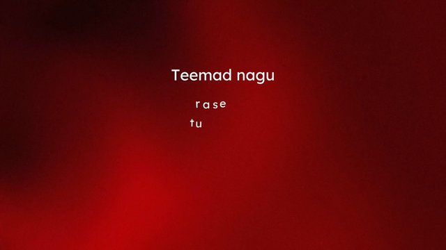 Video Reference: text, title card, red background, gradient, typography, subtitle, abstract, minimal, centered text, screen graphic