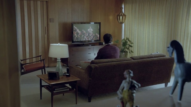 Video Reference: Furniture, Property, Comfort, Plant, Television, Couch, Living room, Table, Interior design, Houseplant