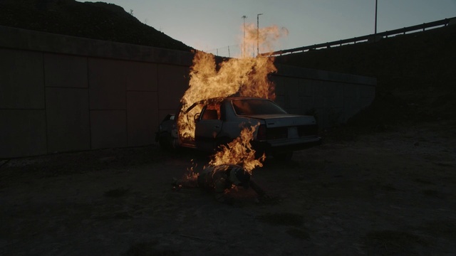 Video Reference: Vehicle, Car, Tire, Sky, Wood, Asphalt, Wheel, Road surface, Tints and shades, Landscape