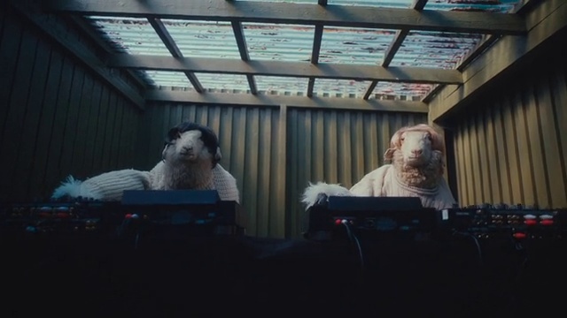 Video Reference: Vertebrate, Beard, Mammal, Facial hair, Sky, Event, Sitting, Fun, Musical instrument, Room