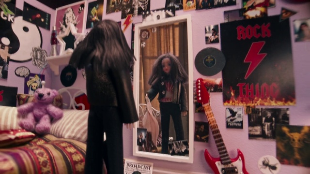 Video Reference: Photograph, Picture frame, Fashion, Guitar accessory, Pink, Guitar, Wall, Musical instrument, Art, Font