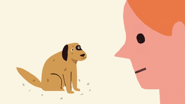 Video Reference: Dog, Cartoon, Carnivore, Organism, Gesture, Art, Dog breed, Snout, Companion dog, Font