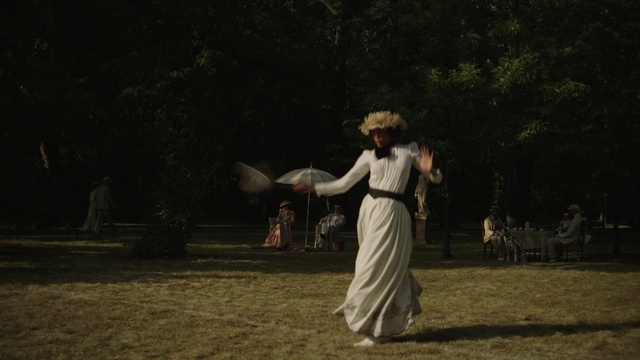 Video Reference: Plant, People in nature, Dress, Flash photography, Happy, Gesture, Bridal clothing, Wedding dress, Grass, Gown